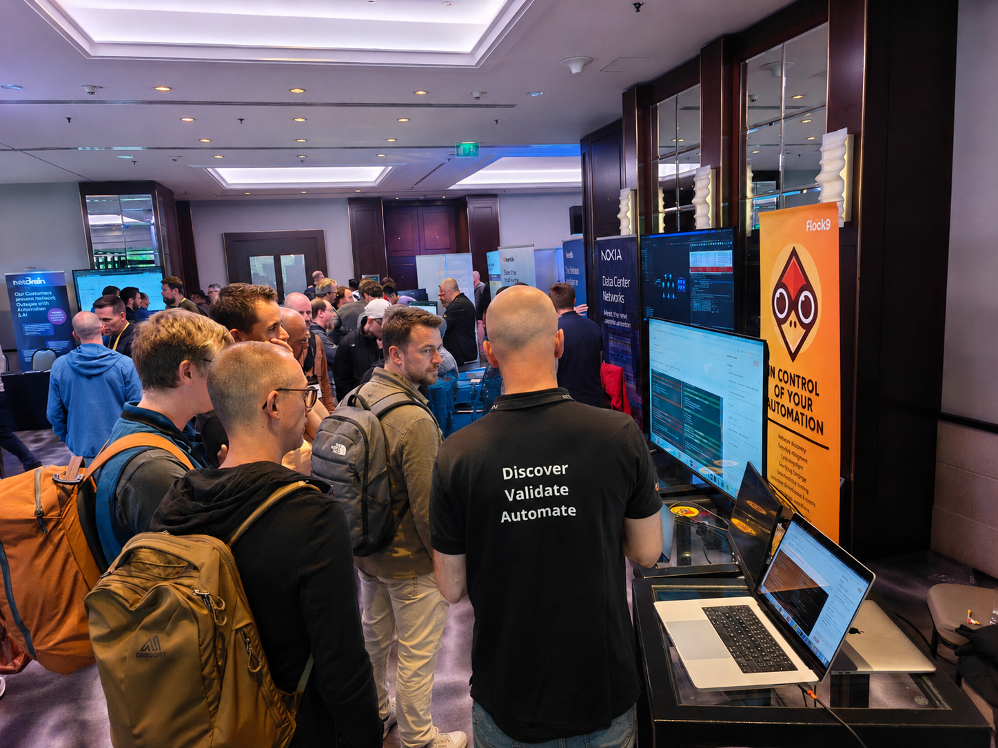 Flock9 team at a network automation event