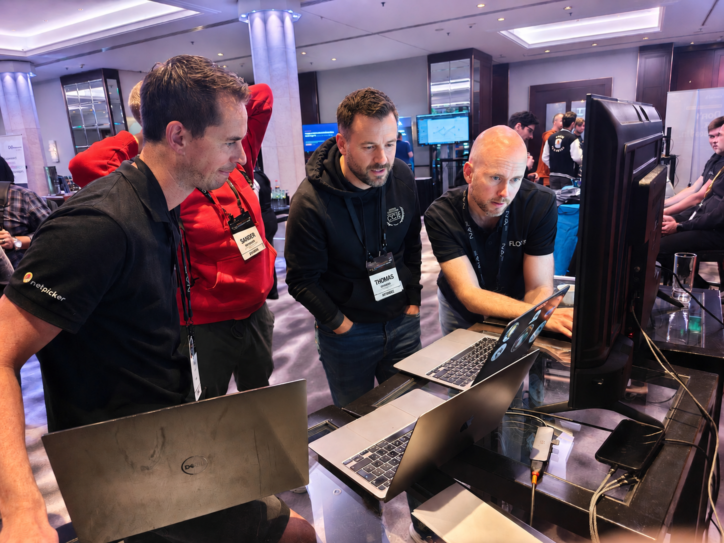 Flock9 team speaking with network automation community
